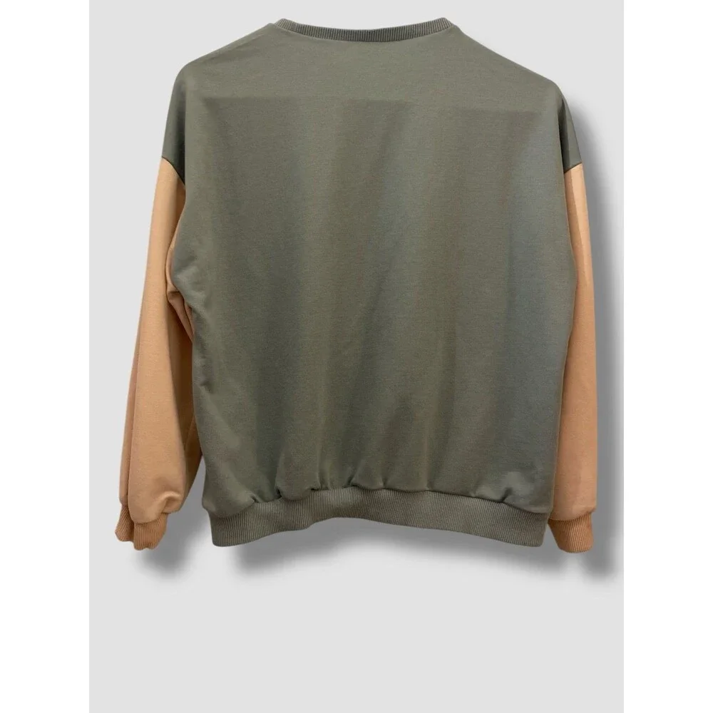 Shein Tween Color block Sweatshirt Sz 11/12 Los Angeles California Drop Shoulder - Picture 3 of 5